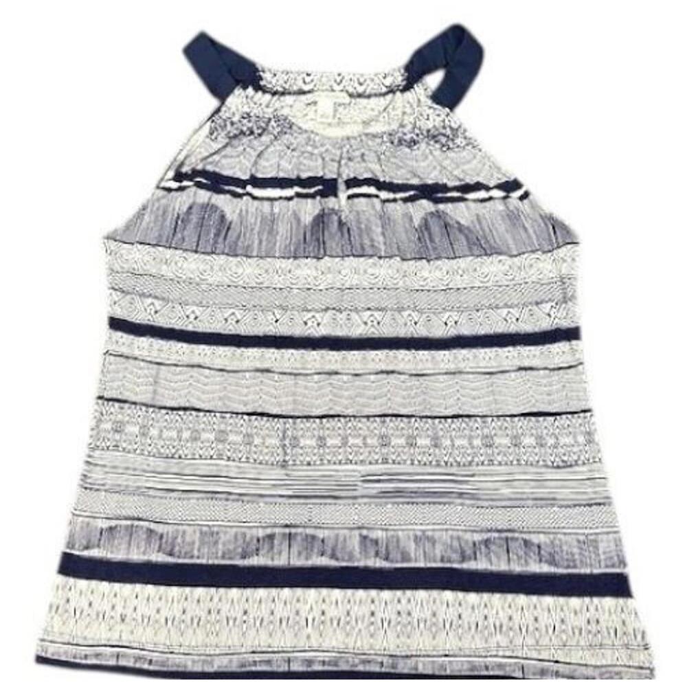 Banana Republic Navy and White Striped Halter Tank
